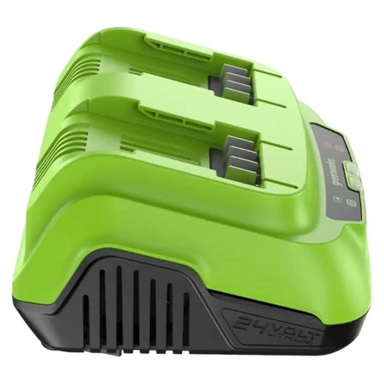Ультрабыстрое двойное зарядное устройство Greenworks G24X2C8 24V 8A