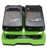 Зарядное устройство для 2-х аккумуляторов Greenworks G24X2UC2 24V