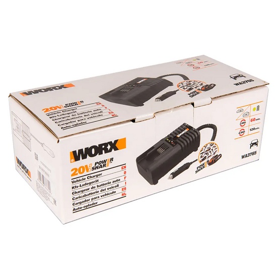 Зарядное устройство автомобильное WORX WA3765 20В 2A