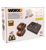 Комплект WORX WA3611: двойное зарядное устройство WA3883 + 2 АКБ 4.0 А/ч