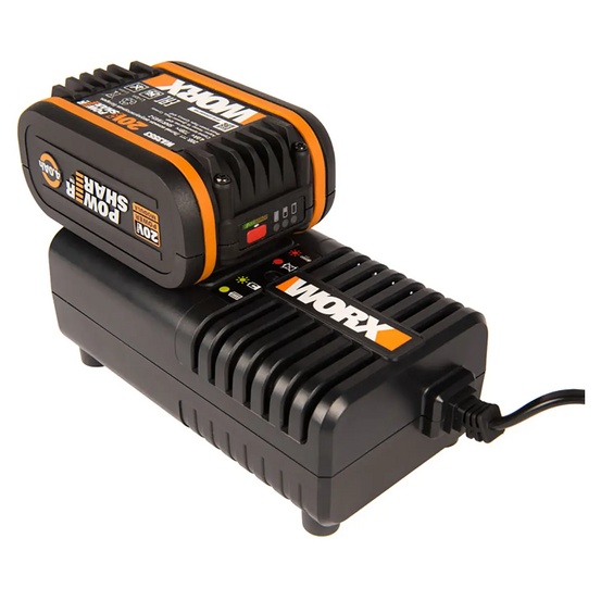 Комплект WORX WA3604: 1 аккумулятор 4 Ач и зарядное устройство на 2А