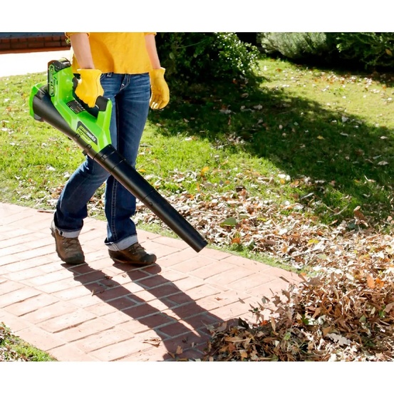 Воздуходувка аккумуляторная Greenworks G40AB 40V (177 км/ч) с АКБ 2 Ач с USB + ЗУ 4А двойное