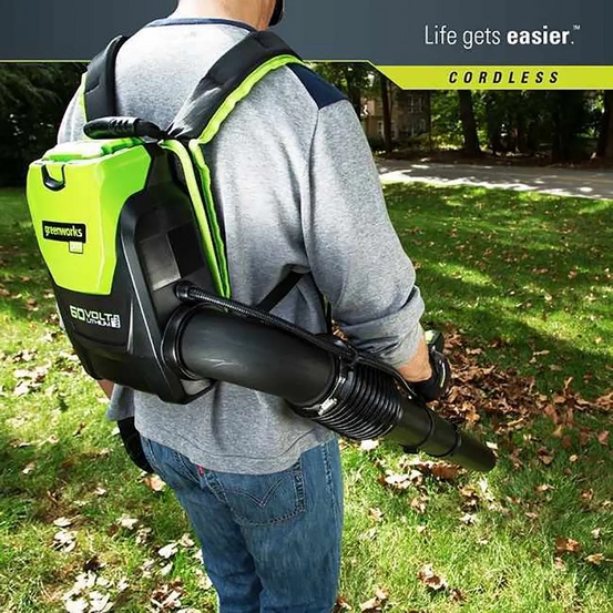 Воздуходувка аккумуляторная ранцевая Greenworks GD60BPB 60V (225 км/ч) бесщеточная без АКБ и ЗУ