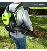 Воздуходувка аккумуляторная ранцевая Greenworks GD60BPB 60V (225 км/ч) бесщеточная без АКБ и ЗУ