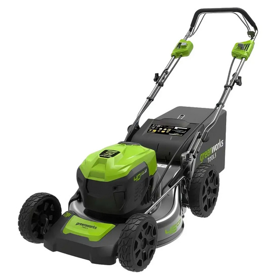 Аккумуляторная газонокосилка самоходная Greenworks GD40LM46SPK5 бесщеточная, 40V с АКБ 5 Ач + ЗУ 2А