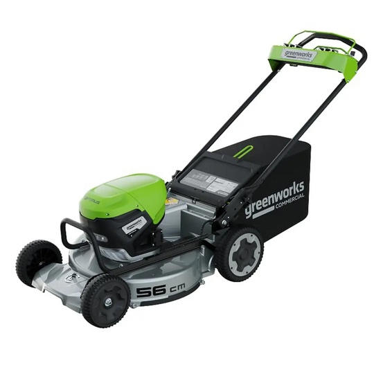 Аккумуляторная газонокосилка самоходная Greenworks LM221S бесщеточная, 82V с АКБ 2.5 Ач, без ЗУ