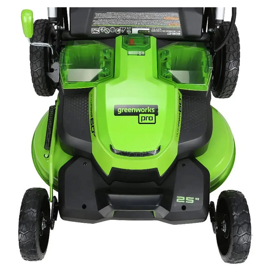 Аккумуляторная газонокосилка самоходная Greenworks GD60LM61 бесщеточная, 60V с АКБ 4 Ач + ЗУ 2А