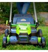 Аккумуляторная газонокосилка самоходная Greenworks GD60LM61 бесщеточная, 60V с АКБ 4 Ач + ЗУ 10А двойное