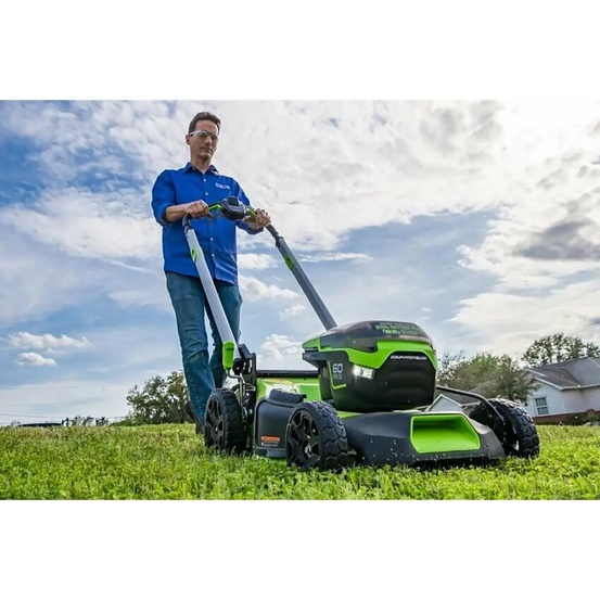 Аккумуляторная газонокосилка самоходная Greenworks GD60LM51SP бесщеточная, 60V без АКБ и ЗУ