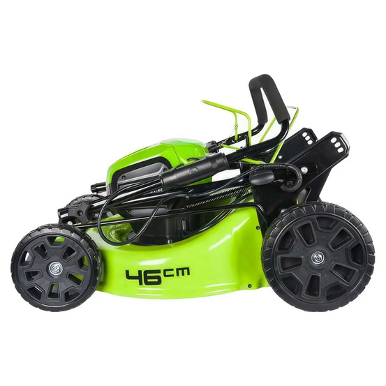Аккумуляторная газонокосилка самоходная Greenworks GD60LM46SP бесщеточная, 60V с АКБ 2 Ач + ЗУ 2А