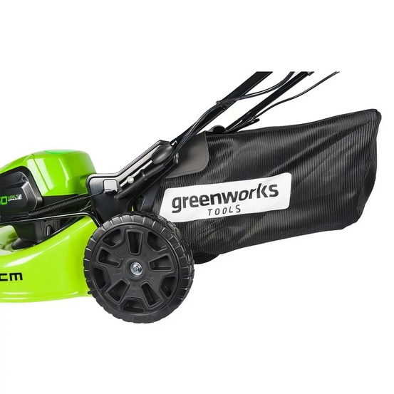Аккумуляторная газонокосилка самоходная Greenworks GD60LM46SP бесщеточная, 60V с АКБ 2 Ач + ЗУ 2А
