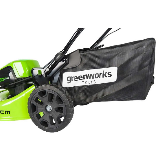 Аккумуляторная газонокосилка Greenworks GD60LM46HP бесщеточная, 60V с АКБ 8 Ач + ЗУ 10А двойное