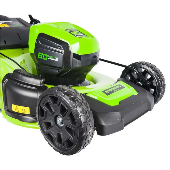 Аккумуляторная газонокосилка Greenworks GD60LM46HP бесщеточная, 60V с АКБ 5 Ач + ЗУ 10А двойное