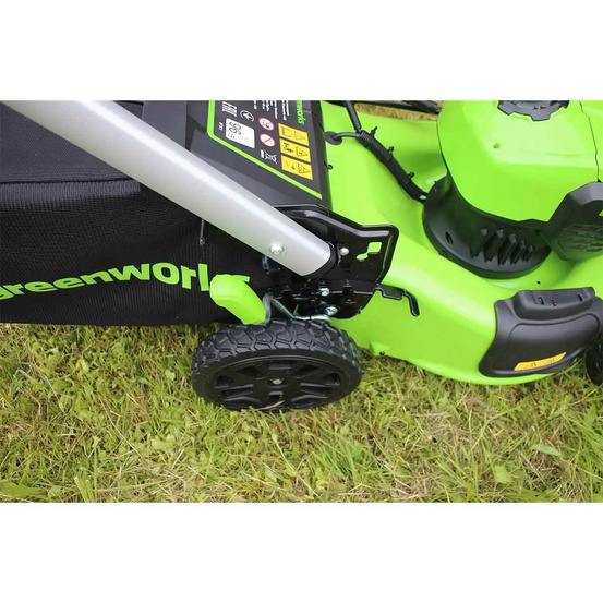 Аккумуляторная газонокосилка самоходная Greenworks GD40LM48SP бесщеточная, 40V с АКБ 5 Ач + ЗУ 2А