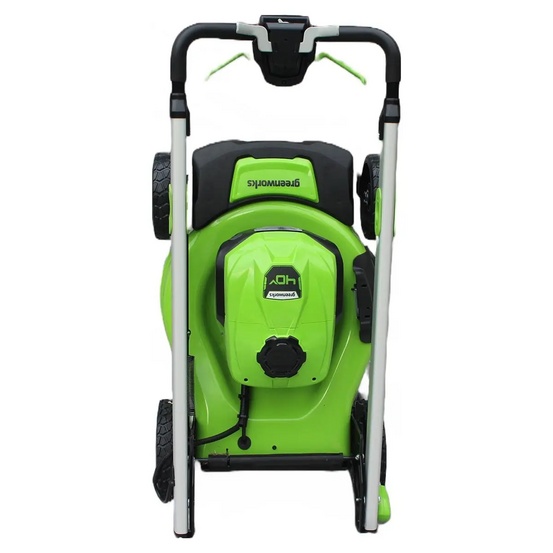 Аккумуляторная газонокосилка самоходная Greenworks GD40LM48SP бесщеточная, 40V с АКБ 4 А.ч. USB + ЗУ 2А