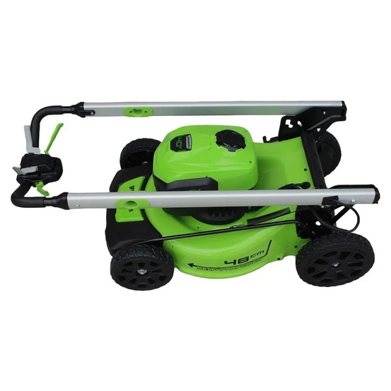 Аккумуляторная газонокосилка самоходная Greenworks GD40LM48SP бесщеточная, 40V с АКБ 4 А.ч. USB + ЗУ 5А быстрое