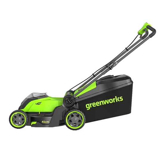 Аккумуляторная газонокосилка Greenworks GD40LM411 бесщеточная, 40V с АКБ 8 Ач + ЗУ 5А быстрое