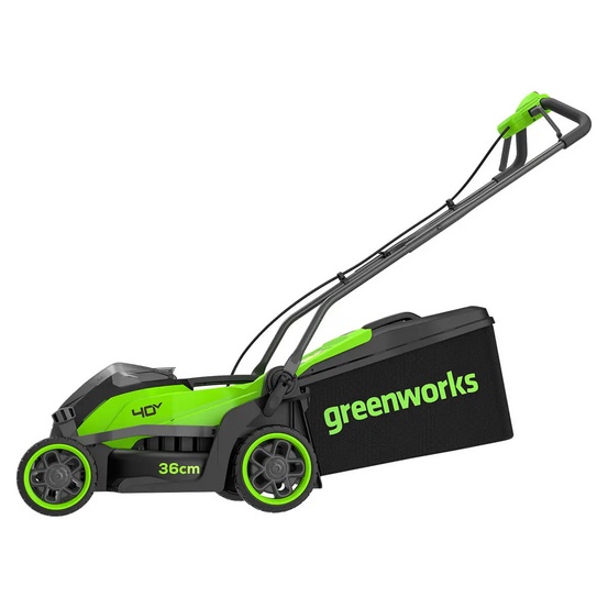 Аккумуляторная газонокосилка Greenworks GD40LM361 бесщеточная, 40V с АКБ 5 Ач + ЗУ 5А быстрое