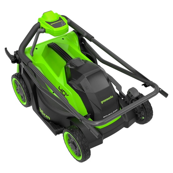 Аккумуляторная газонокосилка Greenworks GD40LM361 бесщеточная, 40V с АКБ 5 Ач + ЗУ 4А двойное