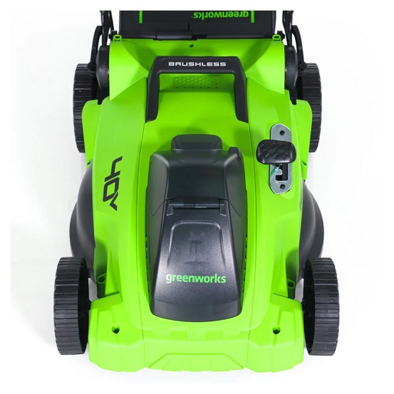 Аккумуляторная газонокосилка Greenworks GD40LM16X бесщеточная, 40V с АКБ 2 Ач + ЗУ 5А быстрое