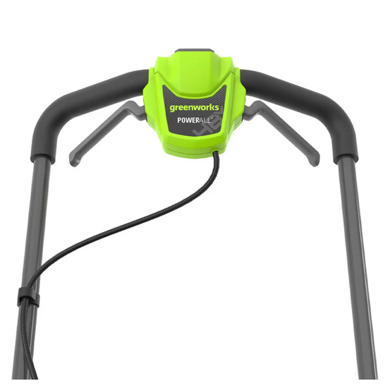 Аккумуляторная газонокосилка Greenworks GD24X2LM411 бесщеточная, 24V с АКБ 2х4 Ач + ЗУ 4А быстрое