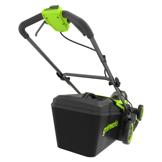 Аккумуляторная газонокосилка Greenworks GD24X2LM411 бесщеточная, 24V с АКБ 2х4 Ач + ЗУ 2А двойное