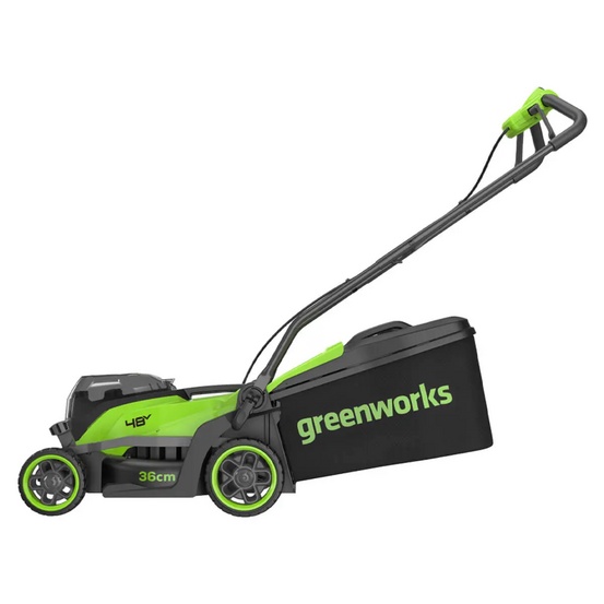 Аккумуляторная газонокосилка Greenworks GD24X2LM361, 2х24V, 36 см, бесщеточная, без АКБ и ЗУ
