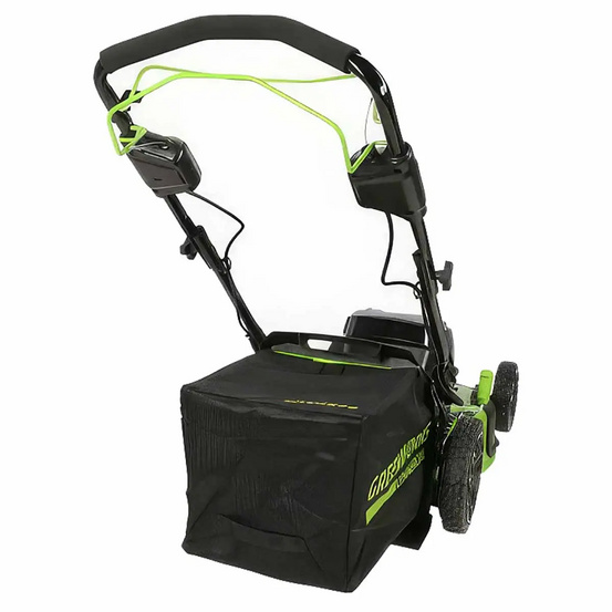 Аккумуляторная газонокосилка самоходная Greenworks GC82LM51SP2 бесщеточная, 82V с АКБ 2.5 Ач + ЗУ 4А