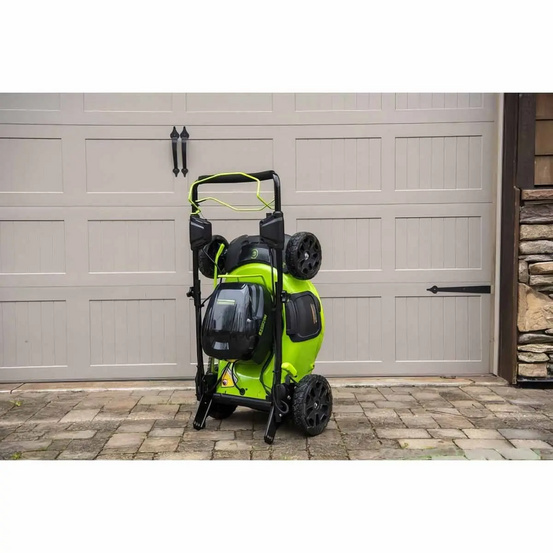 Аккумуляторная газонокосилка самоходная Greenworks GC82LM51SP2 бесщеточная, 82V с АКБ 5 Ач + ЗУ 8А быстрое
