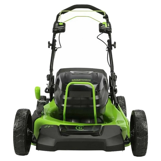 Аккумуляторная газонокосилка самоходная Greenworks GC82LM51SP2 бесщеточная, 82V с АКБ 2.5 Ач + ЗУ 8А быстрое