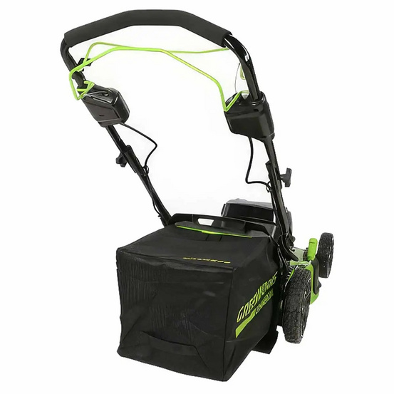 Аккумуляторная газонокосилка самоходная Greenworks GC82LM51SP2 бесщеточная, 82V с АКБ 2.5 Ач, без ЗУ