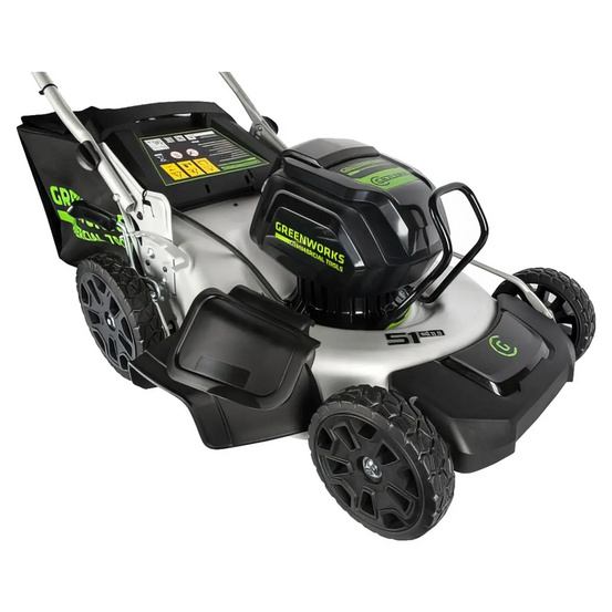 Аккумуляторная газонокосилка Greenworks GC82LM51K5 бесщеточная, 82V с АКБ 5 Ач + ЗУ