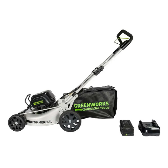 Аккумуляторная газонокосилка Greenworks GC82LM51K5 бесщеточная, 82V с АКБ 5 Ач + ЗУ