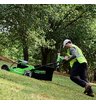 Аккумуляторная газонокосилка самоходная Greenworks GC82LM30 бесщеточная, 82V с АКБ 8 Ач + ЗУ 8А быстрое
