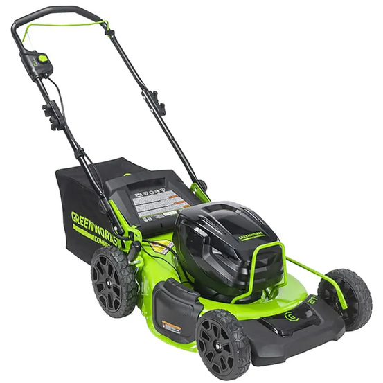 Аккумуляторная газонокосилка самоходная Greenworks GC82HPLM51 бесщеточная, 82V с АКБ 8 Ач + ЗУ 8А быстрое