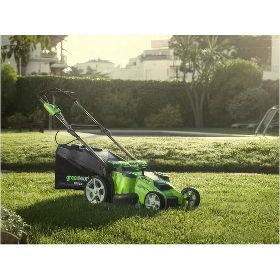 Аккумуляторная газонокосилка Greenworks G40LM49DBK2U, 40V с АКБ 2 Ач USB, без ЗУ