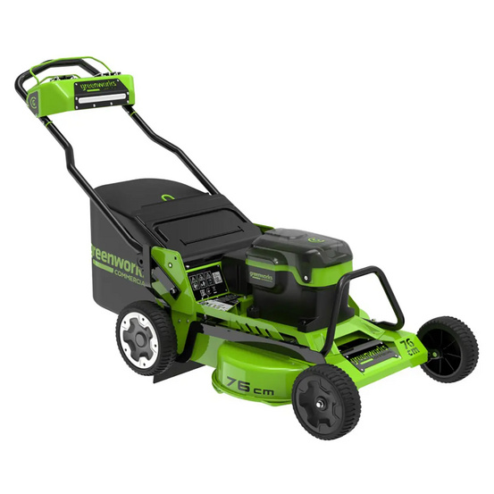 Аккумуляторная газонокосилка самоходная Greenworks GC82LM30 бесщеточная, 82V с АКБ 5 Ач + ЗУ 4А