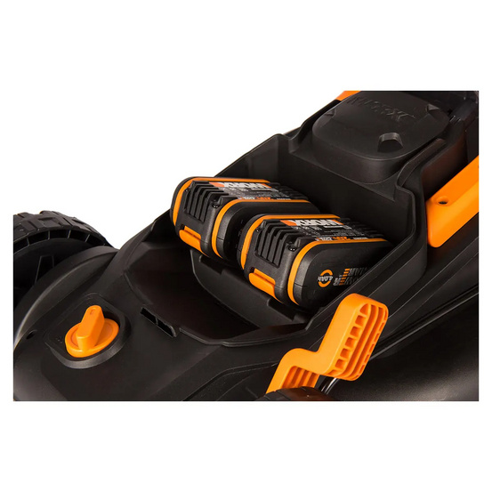 Газонокосилка аккумуляторная WORX WG779E.1 34см, 40V, 4Ач х2, ЗУ