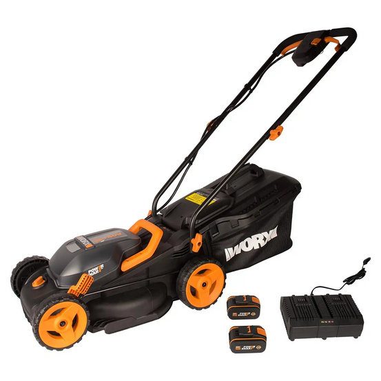 Газонокосилка аккумуляторная WORX WG779E.1 34см, 40V, 4Ач х2, ЗУ