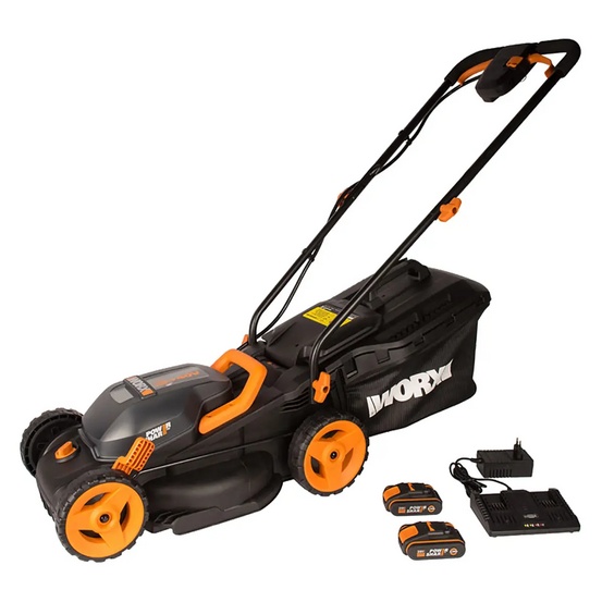 Газонокосилка аккумуляторная WORX WG779E 34см, 40V, 2,5Ач х2, ЗУ