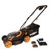 Газонокосилка аккумуляторная WORX WG779E 34см, 40V, 2,5Ач х2, ЗУ