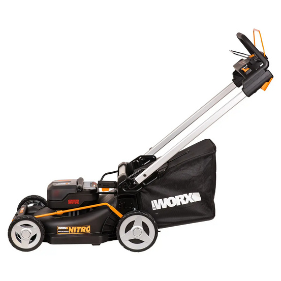 Газонокосилка аккумуляторная WORX WG749E 46см, 40V, 4Ач х2, ЗУ самоходная
