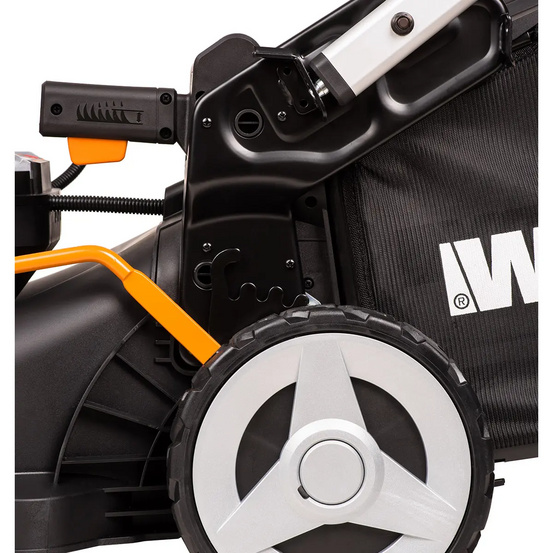 Газонокосилка аккумуляторная WORX WG749E 46см, 40V, 4Ач х2, ЗУ самоходная