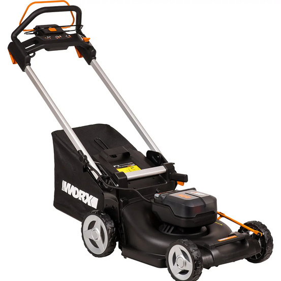 Газонокосилка аккумуляторная WORX WG749E 46см, 40V, 4Ач х2, ЗУ самоходная