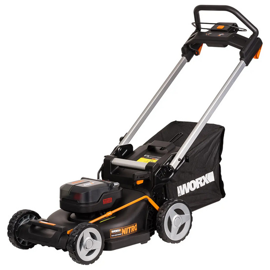 Газонокосилка аккумуляторная WORX WG748E 46 см, 40V, 4Ач х2, ЗУ