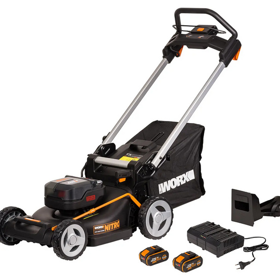 Газонокосилка аккумуляторная WORX WG748E 46 см, 40V, 4Ач х2, ЗУ