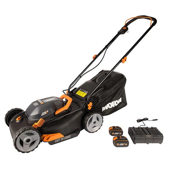 Газонокосилка аккумуляторная WORX WG743E 40см, 40V, 4Ач х2, ЗУ
