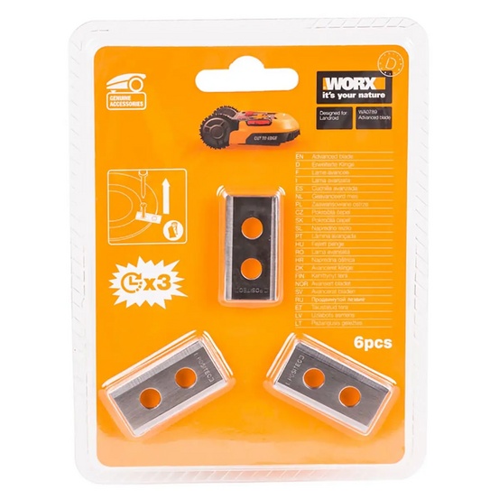 Комплект двухсторонних ножей для роботизированной газонокосилки WORX Landroid (6 шт)