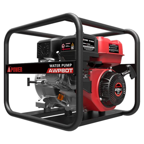 Бензиновая мотопомпа для грязной воды A-iPower AWP80T