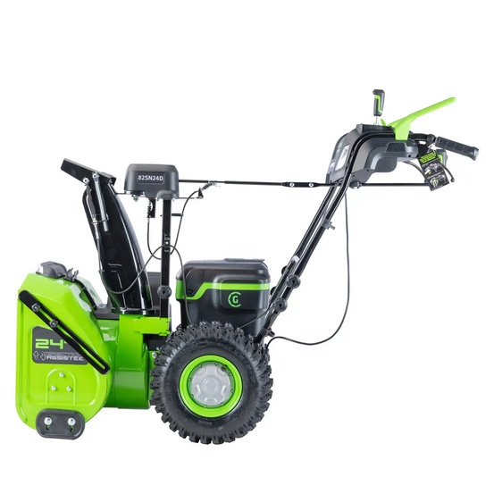 Снегоуборщик аккумуляторный самоходный Greenworks GD82ST56 бесщеточный, 82V с 3хАКБ 8 Ач + ЗУ